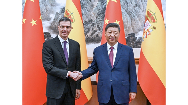 習近平會見西班牙首相桑切斯